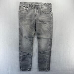 G Star Raw jeans Men's 34x32 Gray 3301 Low Tapered Whisker Faded Vintage y2k